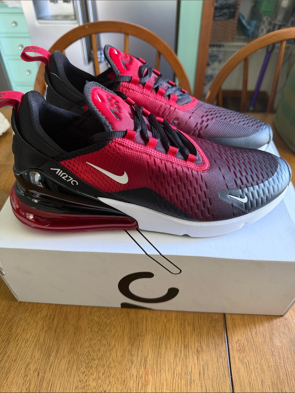 Nike Men’s Air Max 270 Athletic Shoes - Red/Black/White